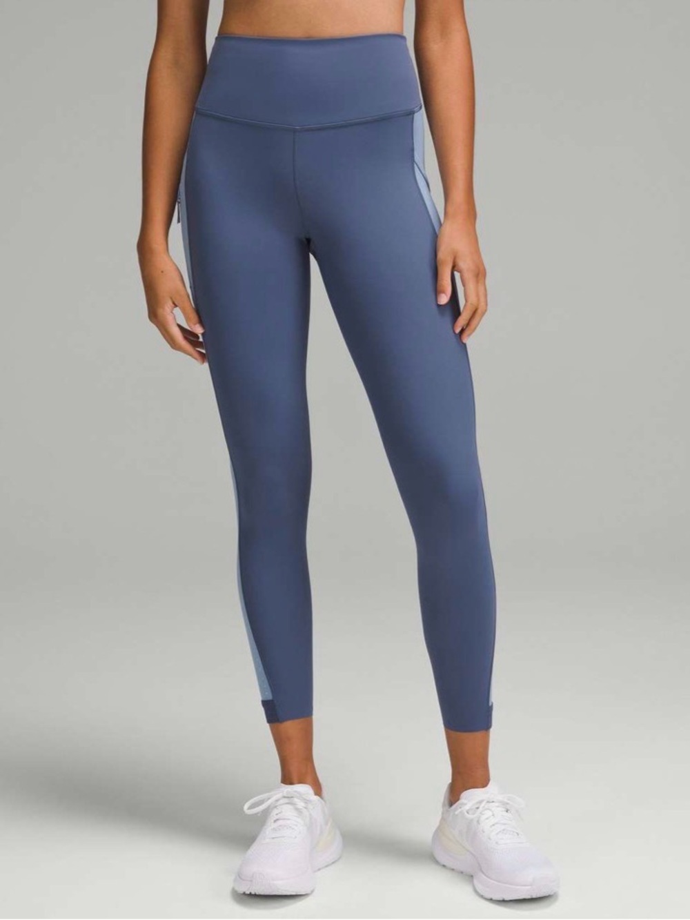 Lululemon Fast and Free High-Rise Tight 25" 3 Pockets Glow Blue Sz 4